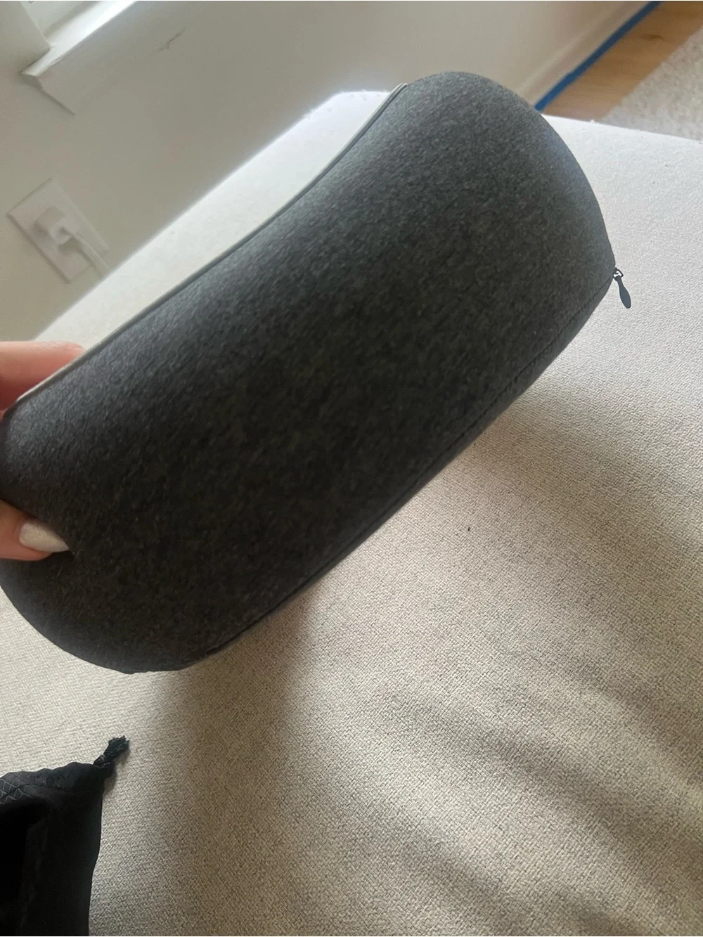 Wander Gray Travel Neck Pillow with Free Carry Bag